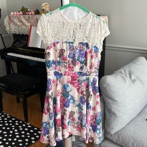 Lydia Bright Floral Dress Uk 10 (like us 6)